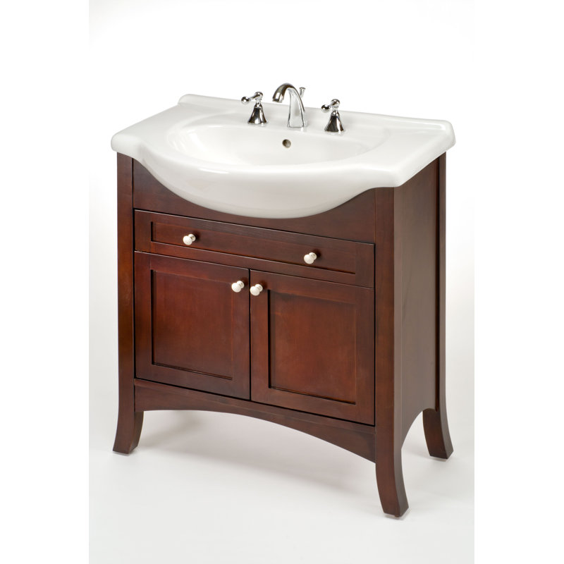 Base de meuble-lavabo simple Petite Empress, 22 po, Cerisier épice