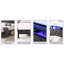 Full Bed Frame With Storage Headboard, Charging Station & Led Lights - Metal Platform Bed, No Box Spring Needed, Noise , Dark Grey, Easy Assembly Grey Upholstered-116815190
