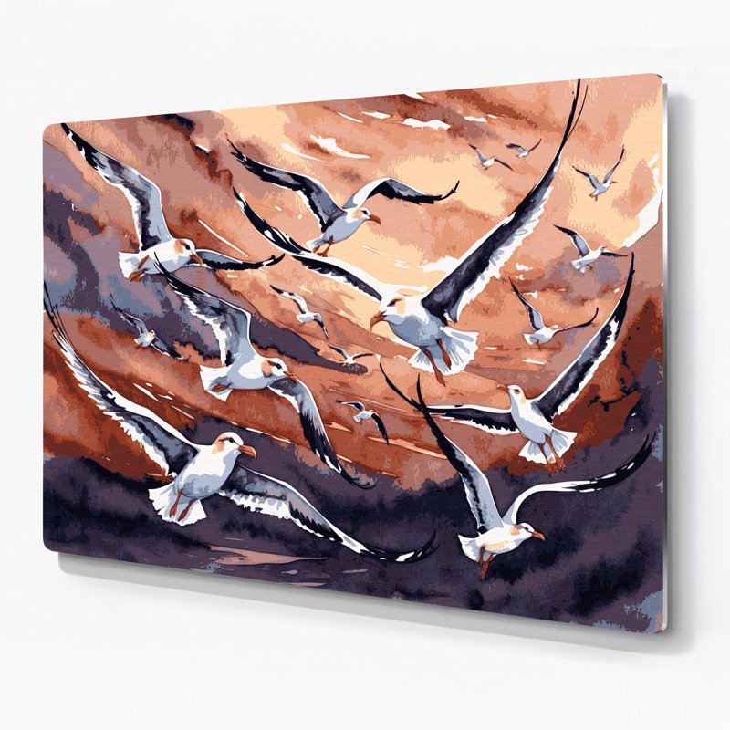 Art mural en métal mauve, H 132 po x l 168 po x P 0,05 po