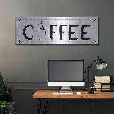 «Coffee Banner» par Lori Deiter de Luxe Metal Art, Met «Coffee Banner» par Lori Deiter