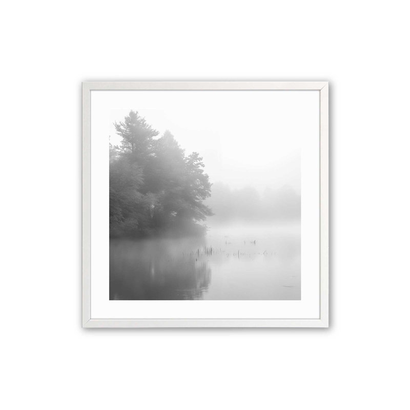 «Misty Enigma», reproduction d'art, Cadre opaque blanc, H 21,5 po x l 21,5 po