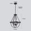 Lustre suspendu campagnard à intensité variable 4 lumières Kimyada-70036541-70036539