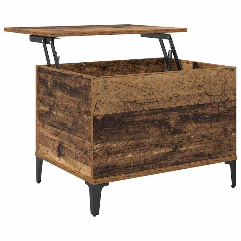 Lift Top Coffee Table with Storage, Old Wood