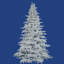 Flocked White Spruce AUnlit rtificial Christmas Tree-444197325