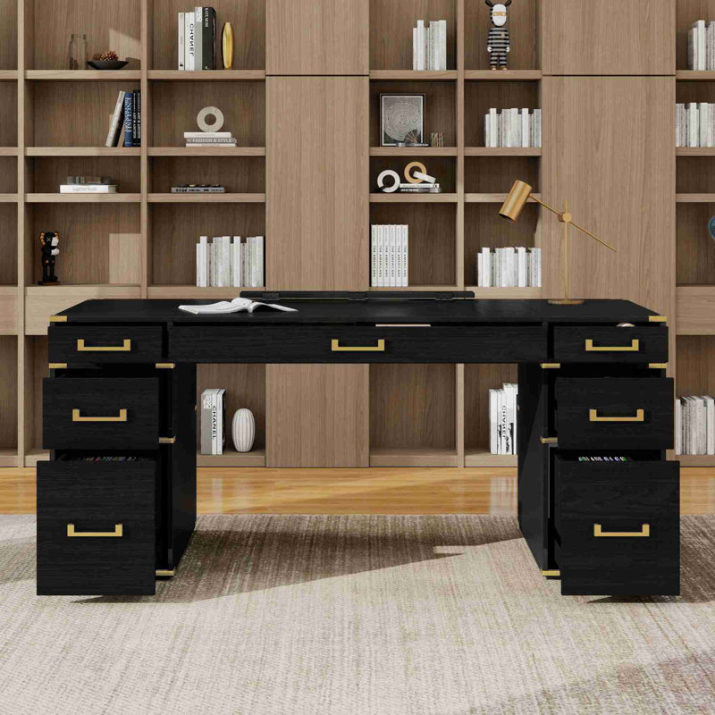 Bureau de direction avec 2 tiroirs classeurs
