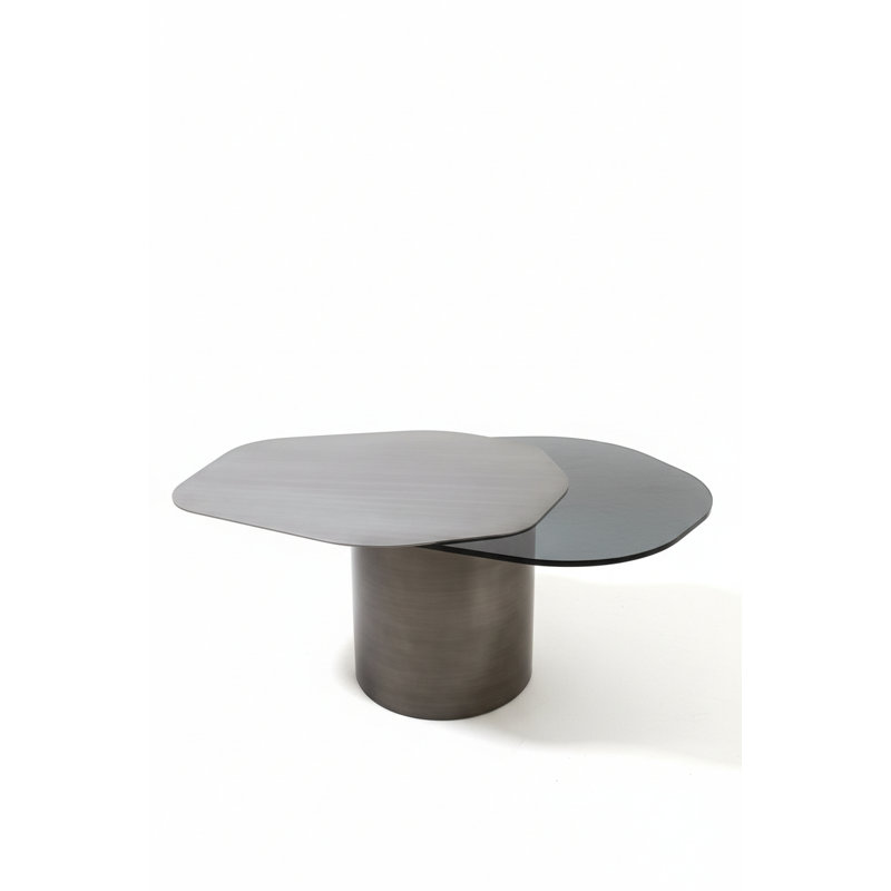 Table basse Cerryn, Argent mat, H 18,5 po x L 43,5 po x l 26,75 po