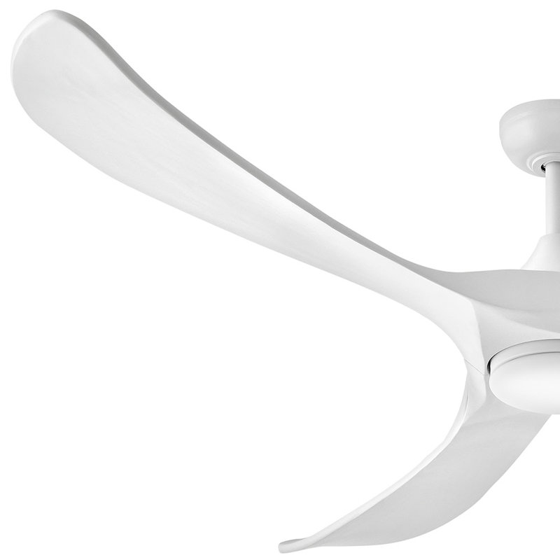 Ventilateur de plafond à DEL AllModern Reze, Blanc mat