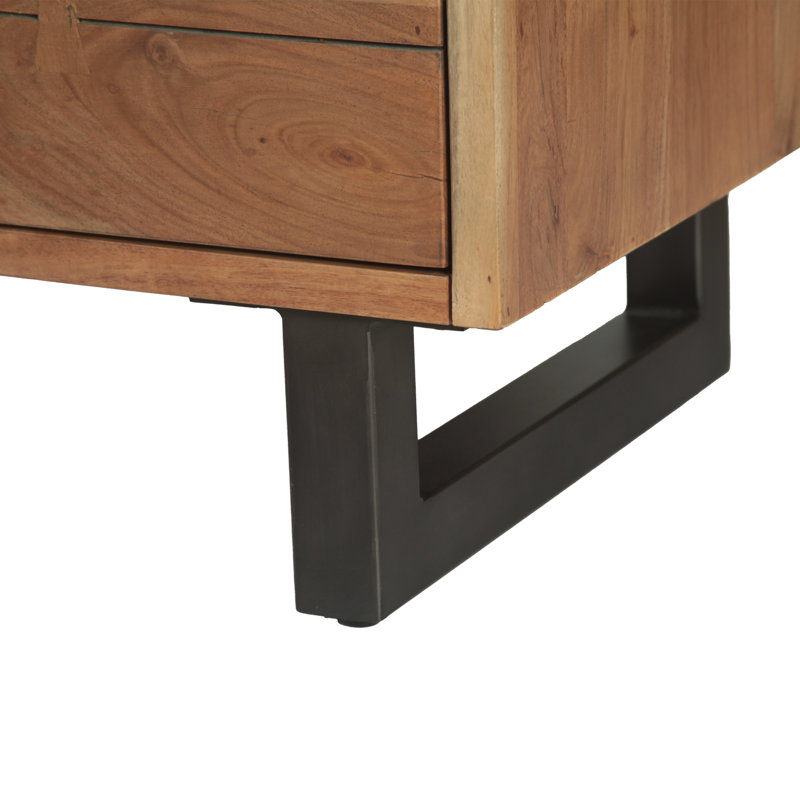 Glenwood 34" Tall Chest in Smoked Acacia, Brown