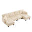 Canapé modulaire en chenille avec coussins lombaires Freely Combinable Modules-129593425
