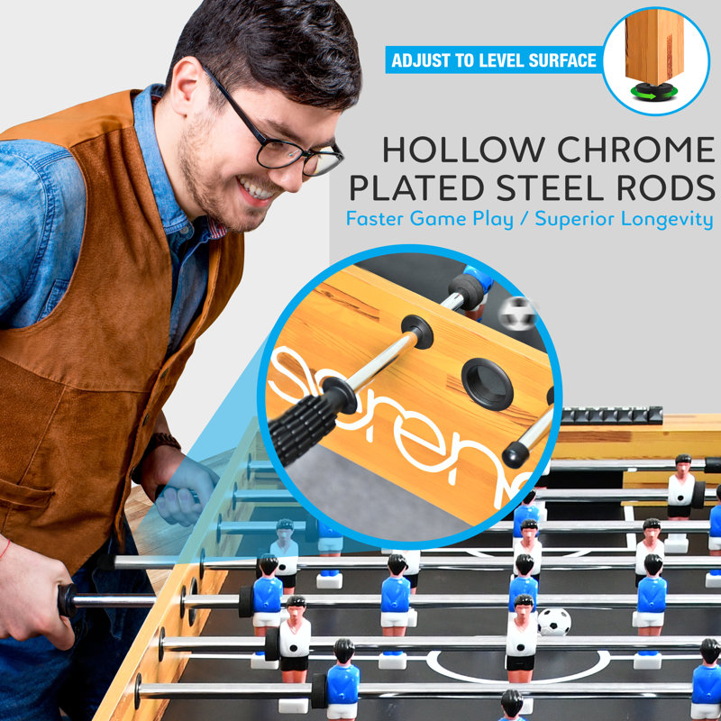 SereneLife 48'' L Solid Wood Foosball Table