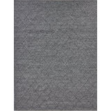 Brentwood Wool Geometric Area Rug in Dark Brown