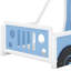 Lit plateforme simple en forme de voiture avec roulettes, structure de lit de voiture en bois pour garçons-1363888606
