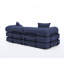 Vidéo - Lit-couchette modulaire pliable 3 places 78,5 po en velours côtelé bleu, support en mousse haute densité, lit très grand convertible 4 1 bricolage, revêtement en velours côtelé confortable, non-999532703