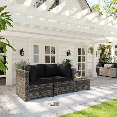 Patio Safo pour 3 personnes avec coussins
