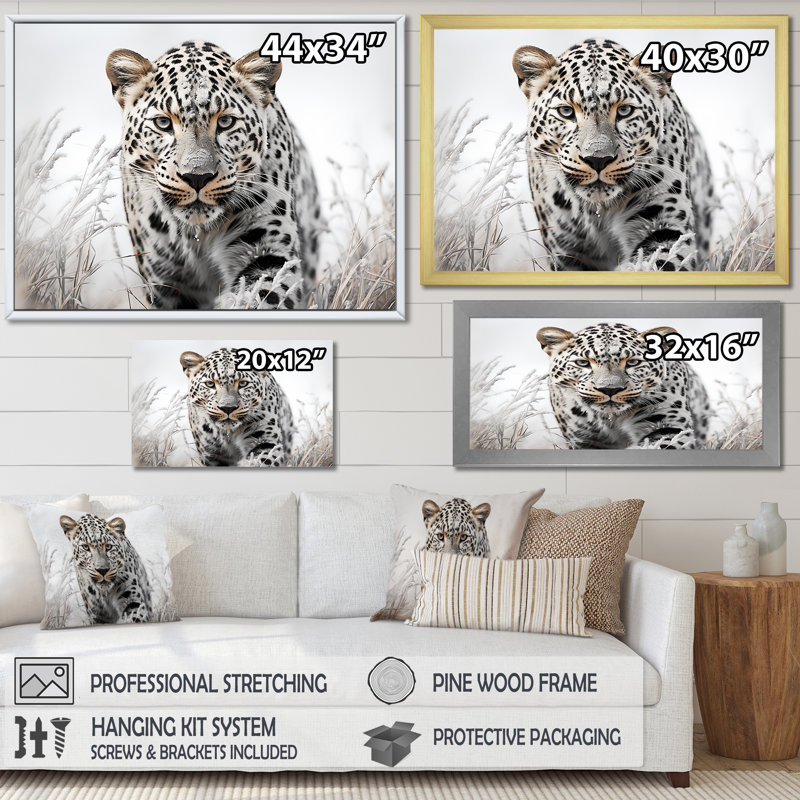 Jungle Leopard Stalk I - Leopard, Toile tendue, H 24 po x l 32 po x P 1 po