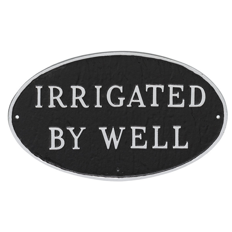 Garden Plaque, Black/Silver, 6" H x 10" W x 0.25" D