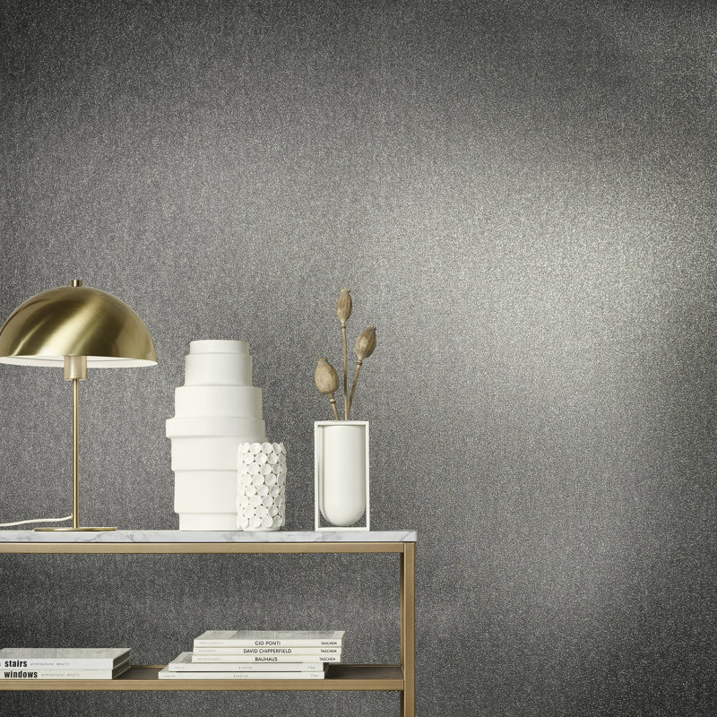 Eclectic 33cm x 70cm Wallpaper Roll, Dark Grey
