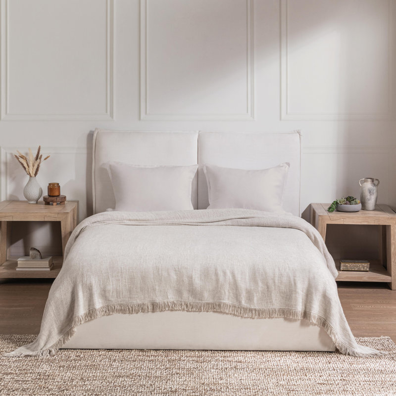 Avani Linen Blend Blanket, 92" L x 96" W