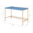 Midriaks Navy  & Gold Finish Writing Desk W/USB (Not Including Office Chairs)-2036377703