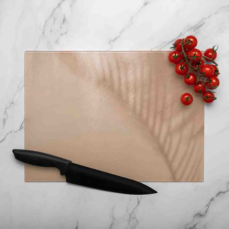 Leaf Shadow Glass Chopping Board