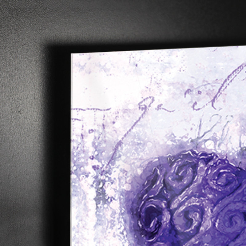 Purple Hearts Master 1 Piece Painting, 65cm H x 65cm W