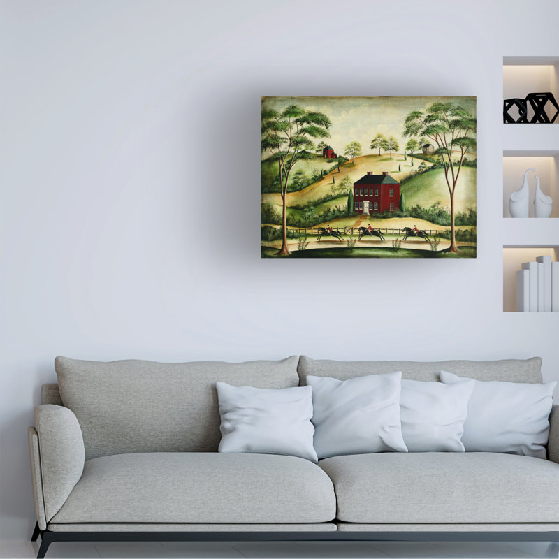 Art mural sur toile tendue - «Rustic Farmhouse Portrait» de Barbara Jeffords pour décoration de salon, de chambre à coucher ou de bureau - 14 x 19