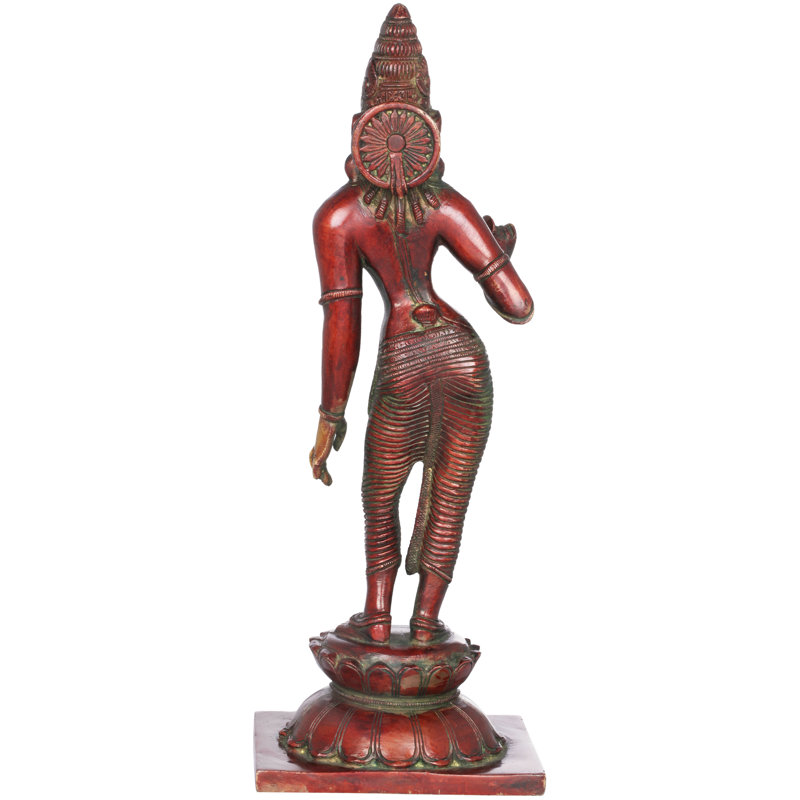 11" Devi Parvati Brass Statue – Handmade Indian Hindu Goddess Sculpture for Home Temple & Spiritual Décor