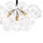 Meyana 6 - Light Bubble Hammered Patterned Glass Cluster Chandelier-114498892