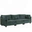 Canapé 3 places en tissu chenille profond-601297864