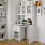 Bureau d'ordinateur avec porte en verre pour bureau à domicile ou bureau d'étude, bibliothèque et huche, bureau d'ordinateur avec bureau rotatif à 90 degrés, grand espace de travail-719691116