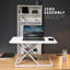 Montant de bureau simple blanc