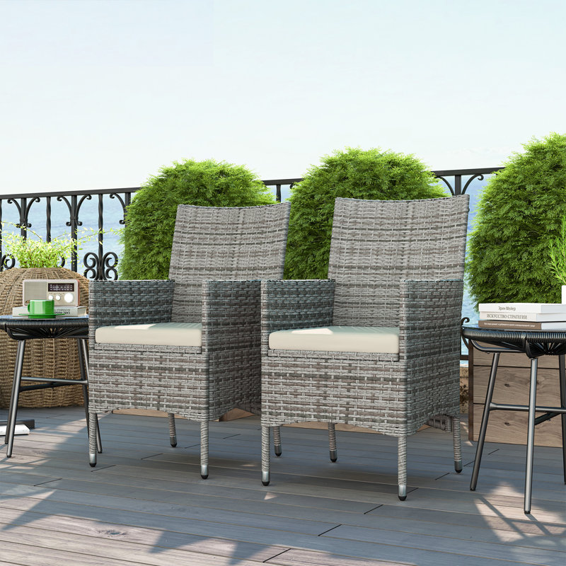 Patio Dining Armchair with Cushion