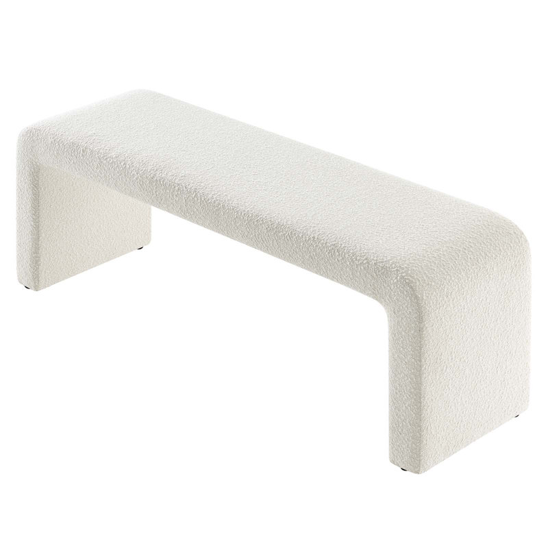 Banc rembourré Modway Simba Revolution Performance Fabrics®, Blanc