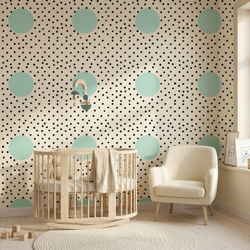 Murale rétro Mid-Century, Non-Woven Non-Pasted