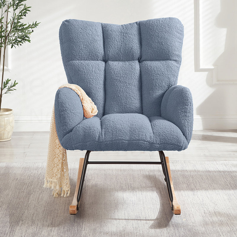 Fauteuil coulissant ergonomique en tissu capitonné avec structure en métal robuste pour des sièges confortables dans les salons et les chambres