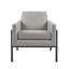 Chaise d'appoint rembourrée avec pieds en métal