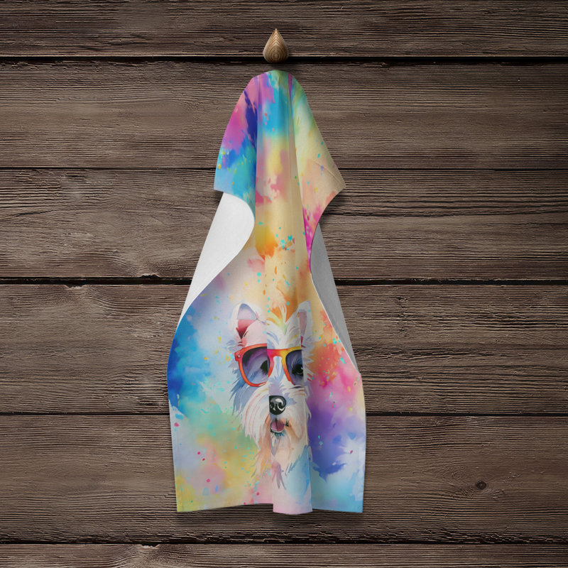 Serviette de cuisine Westie Hippie Dawg