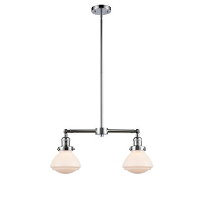 Luminaire suspendu linéaire à 2 lumières pour îlot de cuisine Bungay