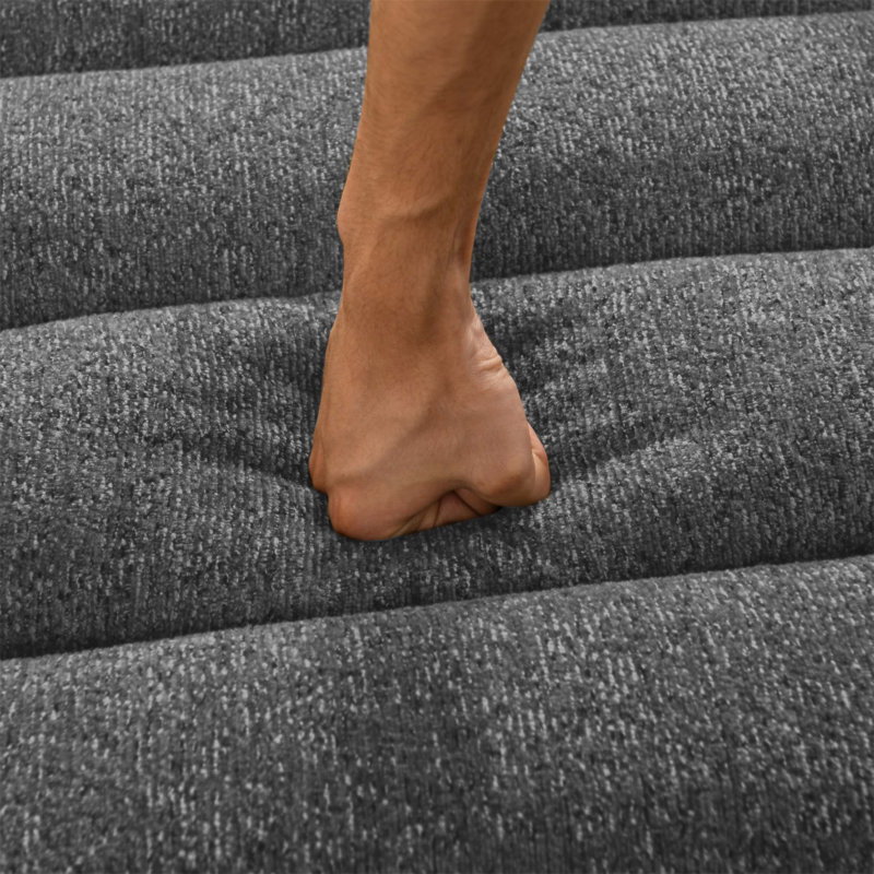 Repose-pieds rembourré polyvalent en chenille pour canapé modulaire, parfait pour les sièges compacts et élégants