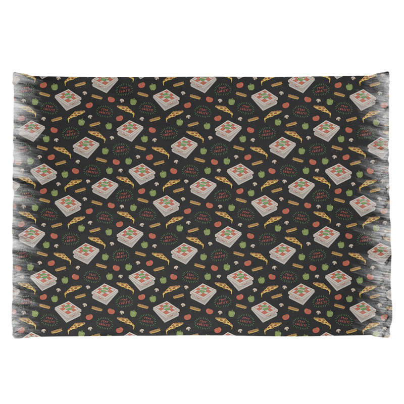 Noir pizza/jaune Tapis décoratif, Oui