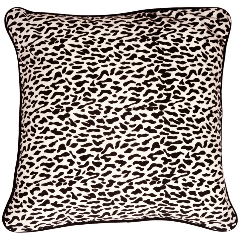 Housse de coussin et insert en coton à imprimé ocelot Amasia, 22 po x 22 po