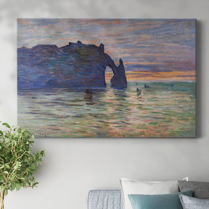 Etretat, Sunset, 1883-Gallery Wrapped Canvas, 8" H x 12" W