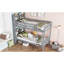 Lit simple superposé au-dessus en gris, bois d'hévéa, avec tablettes, garde-corps, structure de tête de lit détachable et décorative grise, garde-corps et convertible à 2 lits-1531008694