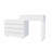 White Handleless 10-Drawer Dresser with Extendable Desktop Vanity