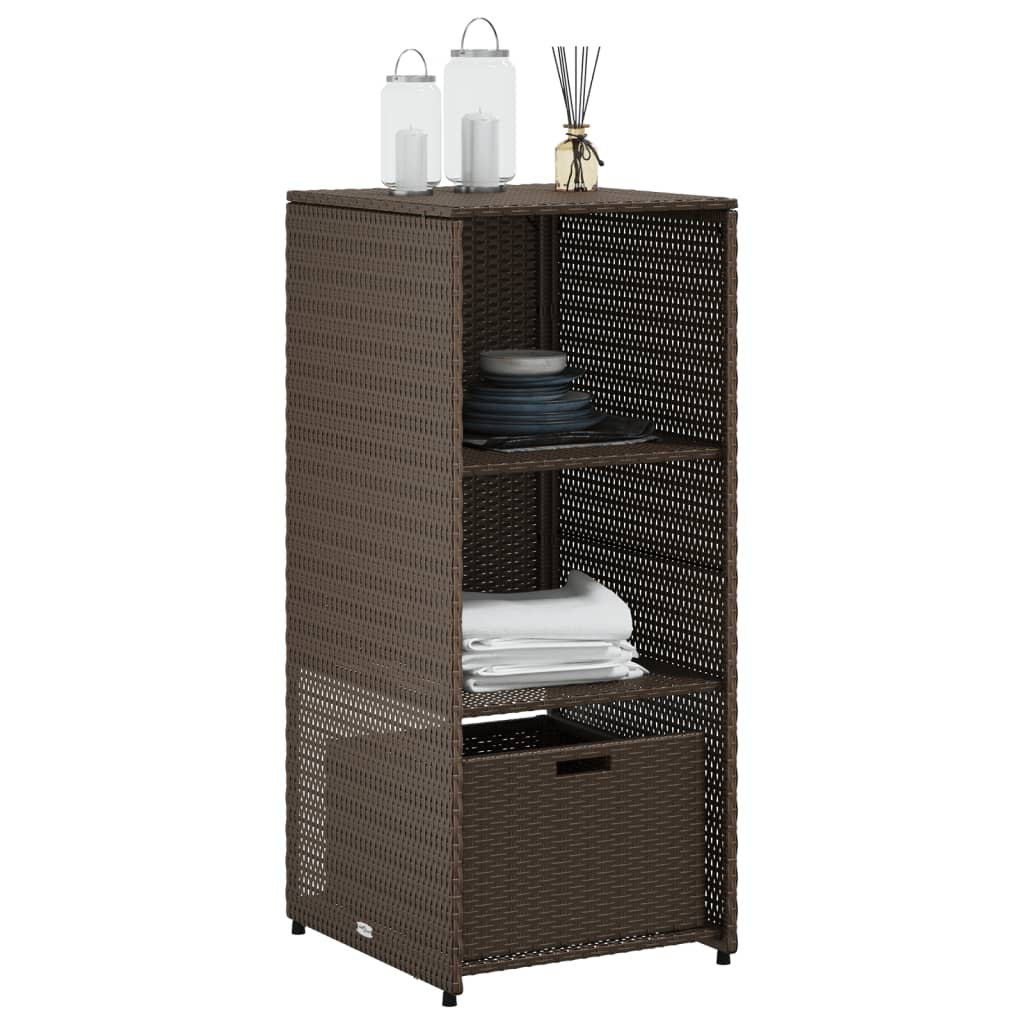 Garden Storage Cabinet 50X55x115 Cm Poly Rattan