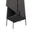 Meuble d'appoint Sealy Hight en mélamine et 4 tablettes, gris mat