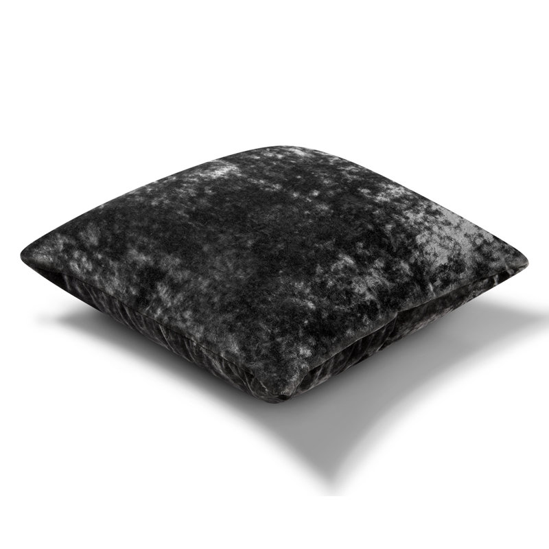 Charcoal Chic Throw Square Pillow Cover & Insert, Black
