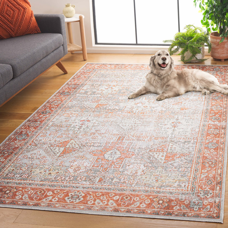 Alisha Area Rug with Non-Slip Backing, Rectangle 5' x 8'