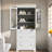 Modern High Freestanding Tall Bathroom Cabinet With 2 Adjustable Shelves, 3 Drawers And Soft Close Doors-2010897601