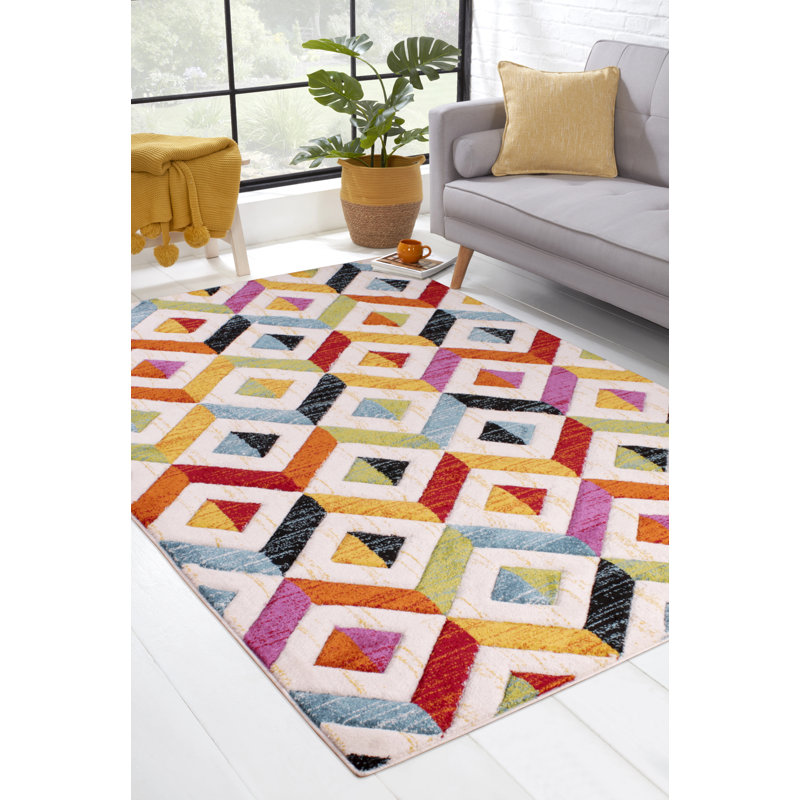 Graford Geometric Area Rug, Runner 66 x 230cm